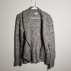 Arizona Jean Company Knit Cardigan Sweater Gray Button Shawl Collar Womens L